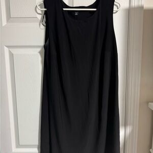 Roz & Ali Black Sheath Mini Dress Crew Neck Sleeveless